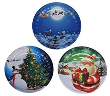 Plätzchenteller Metall 3er-Set 26 cm (54140) Weihnachtsteller