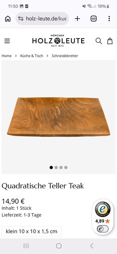 Holzteller quadratisch teak - holzteller,