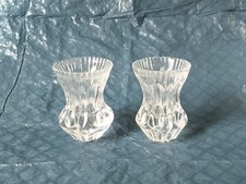 2x Vintage  Bleiglas - Mini Vase Glas Vase H 6,8 cm. Ø 5 cm. Top Zustand