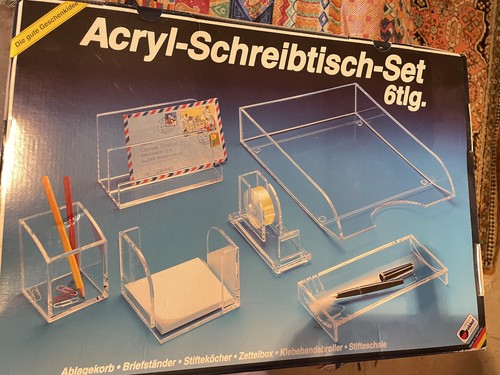 Vintage schreibtisch set aus - vintage, schreibtisch-set