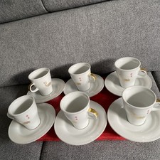 Arzberg Germany   *Nina Ruge  12 tlg. Set , Espressotasse mit Untertassen, Rar 