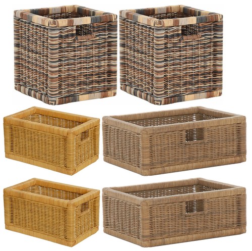 Set regalkorb mit holzrahmen - mit,