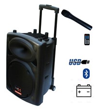 E-Lektron EL25-M 500W mobile PA Soundanlage Akku-MP3-USB-BT Mikrofon Roll-Koffer