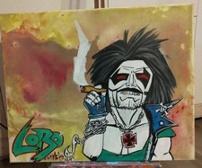 Lobo portrait handpanted - portrait,