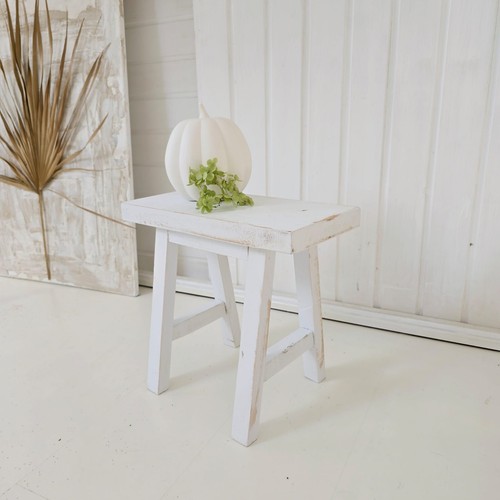 Holzhocker weiß dekohocker - weiß,