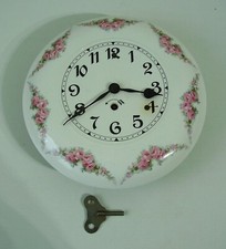 Antike seltene Max Roesler Küchenuhr Rosen Motiv vor 1945
