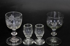 4 alte Gläser 19.Jahrhundert