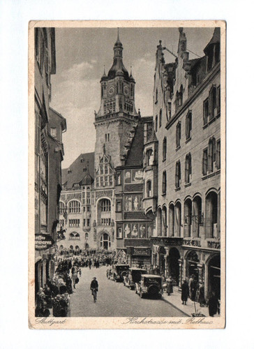 Stuttgart kirchstrasse mit - ak,