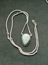 REGENBOGEN MONDSTEIN EdelsteinHalskette   in Silberfassung pl.    NEU!