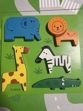 Djeco Kinder Holz-Puzzle Setzpuzzle, Ab 1 Jahr, Lernen/Motorik