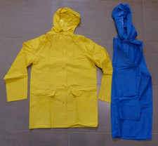 2x PVC++Regenmantel, Regenjacke, Friesennerz, Ostfriesennerz, blau und gelb