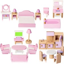 Puppenhaus Möbel Set Holz 5