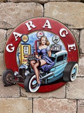 Blechschild Hot Rod Garage 45