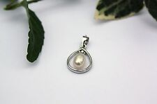 Anhänger Set2 Weißgold plattieren Süßwasser Perlen Schmuck Halskette Echtschmuck