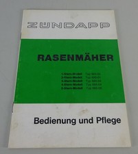Betriebsanleitung Zündapp Rasenmäher 1-Stern Typ 685-02 - 5-Stern Typ 685-05