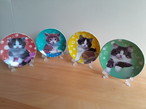 Wandteller 4er set katzen - wandteller,