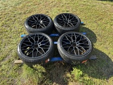 4 x 19 Zoll Sommerreifen Inklusive Alufelge Mattschwarz Leichte Gebrauchsspuren