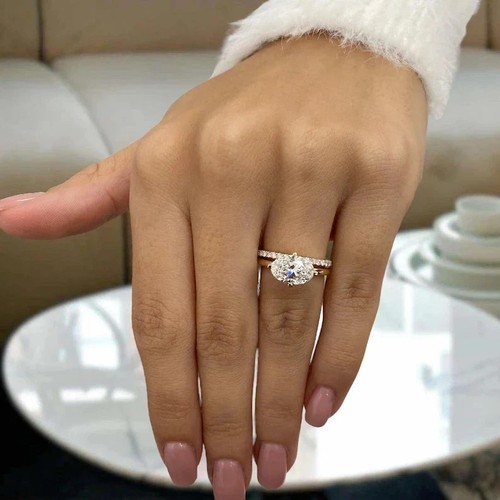 Diamant ring set ovalschliff - ring,