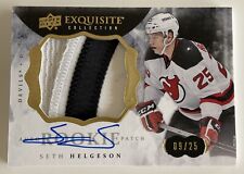 NHL Card-Seth Helgeson-Auto Rookie Patch xx/25-Exquisite 2014-15-Devils