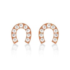 Rosegold Hufeisen Ohrstecker