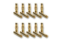 10 Paar 4 mm Goldkontaktstecker Verbinder (Stecker/Buchse) Bananenstecker