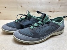 ECCO DAMENSCHUHE SNEAKER OUTDOORSCHUHE WALKING TREKKING GR:40 UK:6.5 TÜRKIS/GRAU