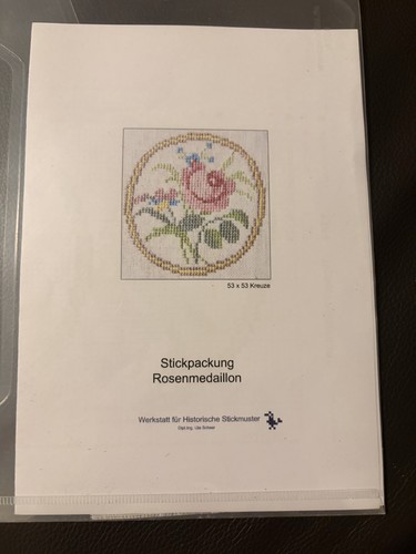 Stickpackung rosenmedaillon - stickpackung,