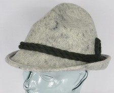 Faustmann Trachten Hut Dreispitz Bayern Tiroler Wander Wollfilz Grau Berghut Neu