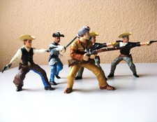 Vintage 1999-2009: 5 Wild West PAPO Cowboys, archiviert, H ca. 8 cm