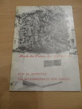Original DDR Heft zum 35. Jahrestag des Wiederaufbaus von Gingst/Rügen 1985