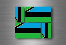4X Aufkleber Sticker Auto Vinyl Selbstklebend Flagge Sansibar Tansania