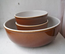 3 x Salatschüssel , Keramik, D 27 cm , 2 x D 17 cm, ca. 70er Jahre