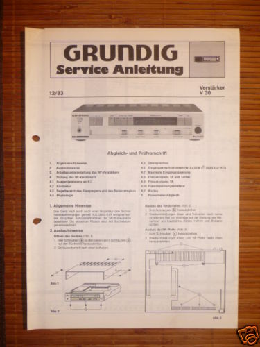 Service manual grundig 30 - service,
