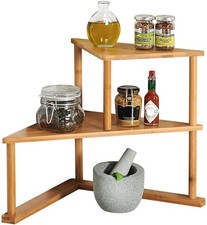 Kesper Küchen-Eck-Regal mit 2 Etagen Küchenregal Standregal Küchenhelfer