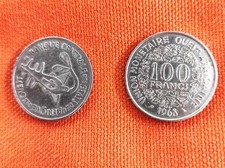 2x Münze, West African States, 100 Francs, 1968