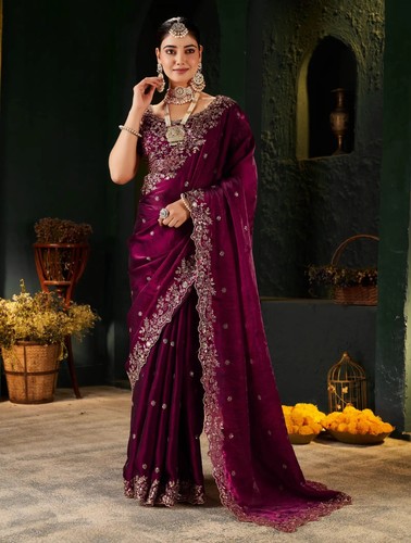 Sari bluse wine bollywood - bluse,