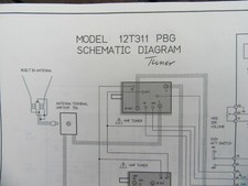 Schaltplan Röhrenfernseher NEC Model 12T311 PBG, 6 bedruckte Faltseiten
