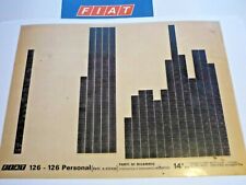 FIAT 126 / 126 Personal (Bambino) 14.A. ca. 1985 original Ersatzteil Katalog ETK
