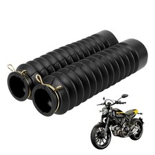 2x Gabel Faltenbälge Faltenbalg Motorrad Gummibalg Staubkappe Schwarz für ZJ125