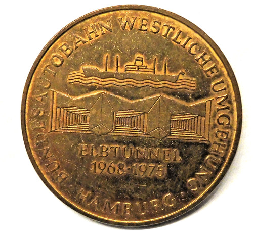 Medaille hamburg bau elbtunnel - hamburg,