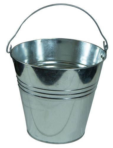 Zinkeimer silbergrau eimer - silbergrau, 7l