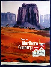 Marlboro Zigaretten, originale Werbung aus 1986  "Marlboro Country"