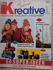 Vintage Zeitschrift Die Kreative Modische Maschen +Handarbeit 1993