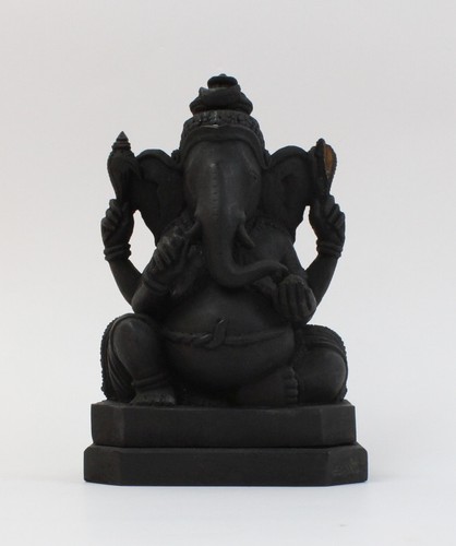 Ganesha holzfigur schwarz - ganesha,