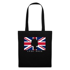 Queen Elizabeth II Union Jack Flagge 1926 - 2022 Stoffbeutel, One size, Schwarz