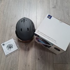Tchibo Skihelm mit Visier M 57-59 cm Snowboardhelm Grau mit OVP