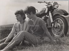Groß Foto,  Motorrad MZ Oldtimer, altes Hochglanz Foto, DDR