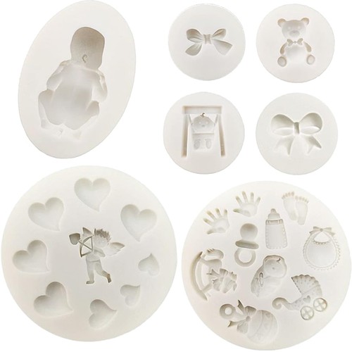 Fondant silikonformen baby - fondant,