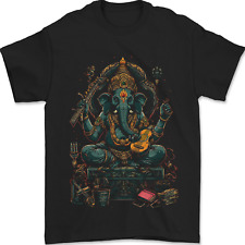 Ganesha Hindu God Ganapati Elefant Herren-T-Shirt 100 % Baumwolle