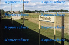 24x36 KB Dia, Bahnhofsschild Schönerlinde Zug Groß Schönebeck-Bln=Karow 2